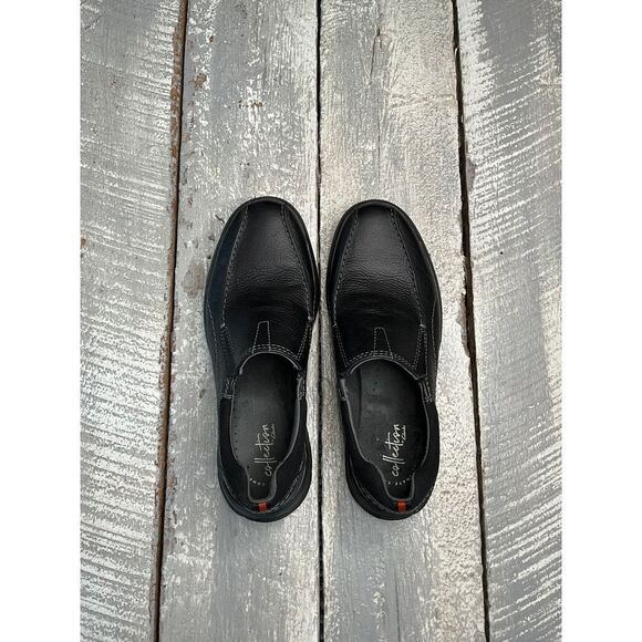 Ultimate Collection by Clarks Men's Black Leather Slip-on Shoes | Size 8M - Picture 3 of 5